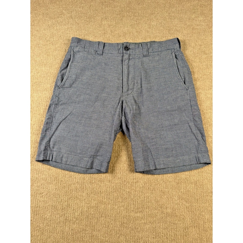 J Crew Stanton Shorts Mens 30 Blue Linen Blend‎ Baird McNutt Irish Summer Casual
